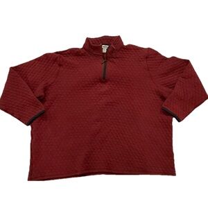 Lands End Men’s XXL Quilted 1/4 quarters zip Cotton